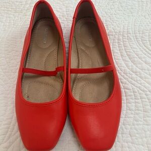 Mary Jane Vibrant Red Flats